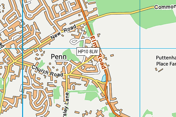 HP10 8LW map - OS VectorMap District (Ordnance Survey) HP10 8LW map - OS VectorMap District (Ordnance Survey)