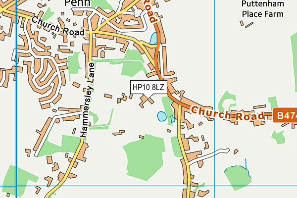 HP10 8LZ map - OS VectorMap District (Ordnance Survey) HP10 8LZ map - OS VectorMap District (Ordnance Survey)