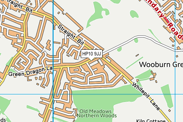 HP10 9JJ map - OS VectorMap District (Ordnance Survey)
