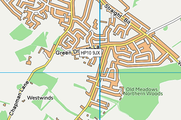 HP10 9JX map - OS VectorMap District (Ordnance Survey) HP10 9JX map - OS VectorMap District (Ordnance Survey)