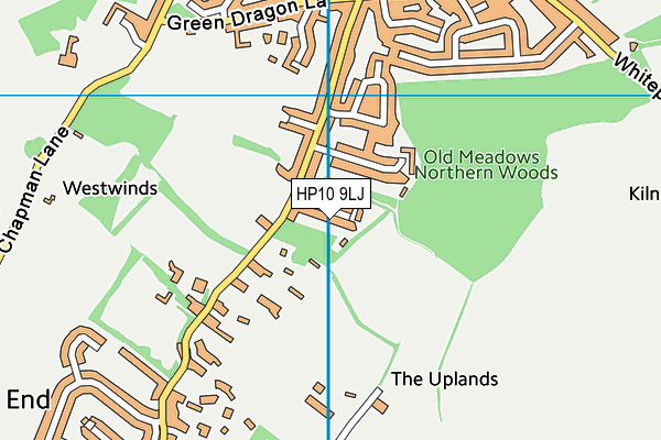 HP10 9LJ map - OS VectorMap District (Ordnance Survey) HP10 9LJ map - OS VectorMap District (Ordnance Survey)
