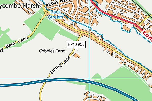 HP10 9QJ map - OS VectorMap District (Ordnance Survey) HP10 9QJ map - OS VectorMap District (Ordnance Survey)