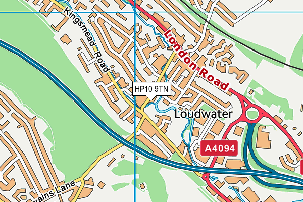 HP10 9TN map - OS VectorMap District (Ordnance Survey) HP10 9TN map - OS VectorMap District (Ordnance Survey)