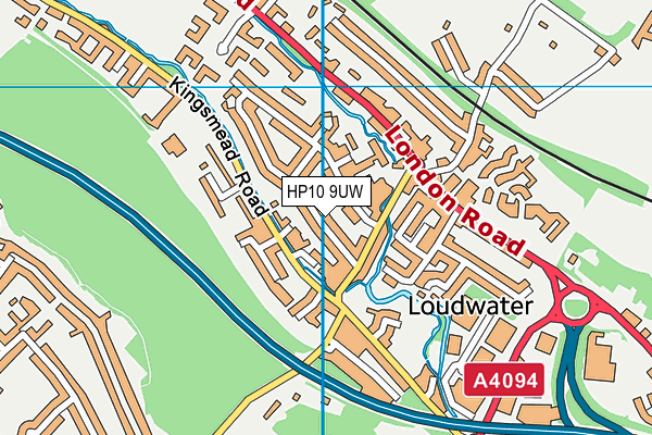 HP10 9UW map - OS VectorMap District (Ordnance Survey) HP10 9UW map - OS VectorMap District (Ordnance Survey)