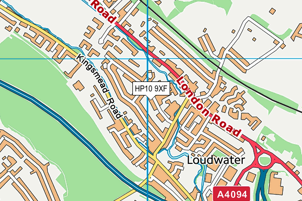 HP10 9XF map - OS VectorMap District (Ordnance Survey) HP10 9XF map - OS VectorMap District (Ordnance Survey)