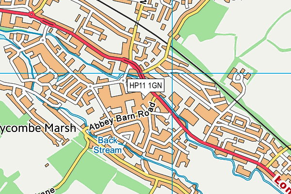 HP11 1GN map - OS VectorMap District (Ordnance Survey) HP11 1GN map - OS VectorMap District (Ordnance Survey)