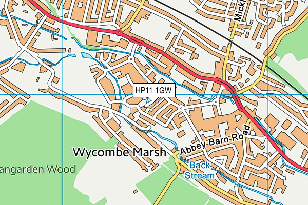 HP11 1GW map - OS VectorMap District (Ordnance Survey) HP11 1GW map - OS VectorMap District (Ordnance Survey)