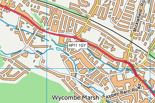 HP11 1GY map - OS VectorMap District (Ordnance Survey) HP11 1GY map - OS VectorMap District (Ordnance Survey)