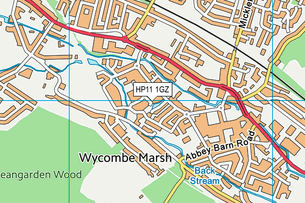 HP11 1GZ map - OS VectorMap District (Ordnance Survey)