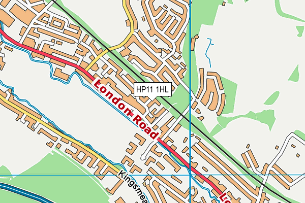 HP11 1HL map - OS VectorMap District (Ordnance Survey)
