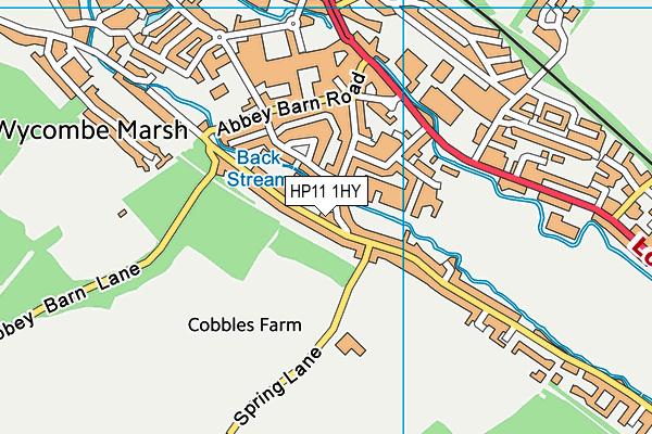 HP11 1HY map - OS VectorMap District (Ordnance Survey)