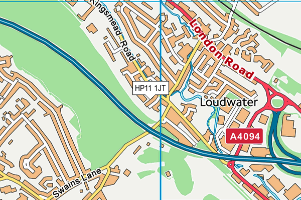 HP11 1JT map - OS VectorMap District (Ordnance Survey)