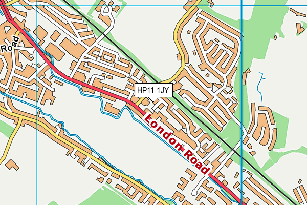 HP11 1JY map - OS VectorMap District (Ordnance Survey)