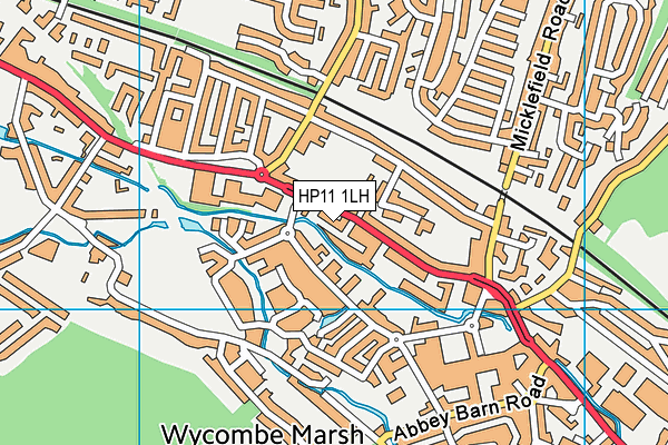 HP11 1LH map - OS VectorMap District (Ordnance Survey)