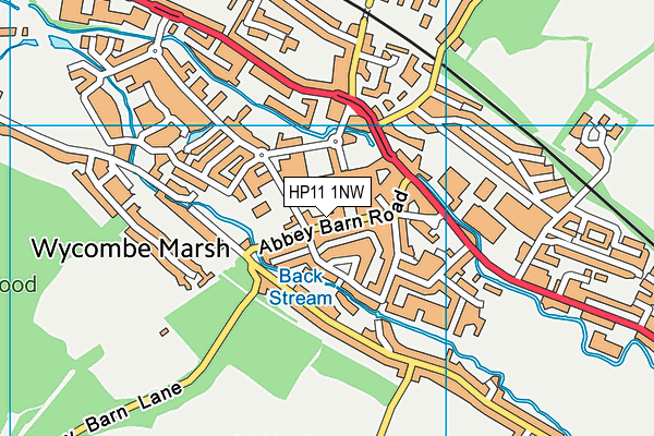 HP11 1NW map - OS VectorMap District (Ordnance Survey)