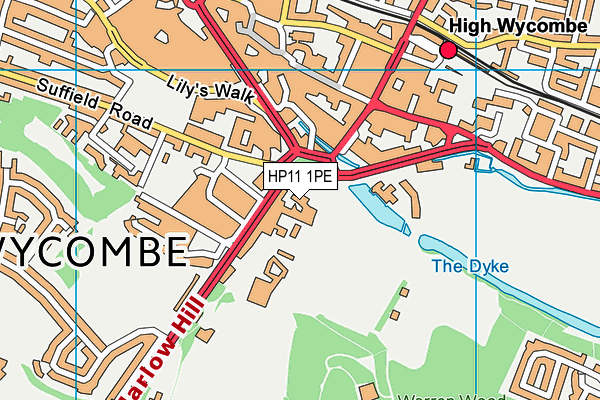 HP11 1PE map - OS VectorMap District (Ordnance Survey) HP11 1PE map - OS VectorMap District (Ordnance Survey)