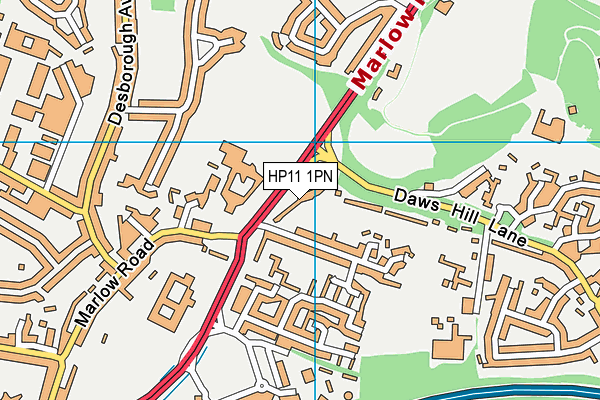 HP11 1PN map - OS VectorMap District (Ordnance Survey)