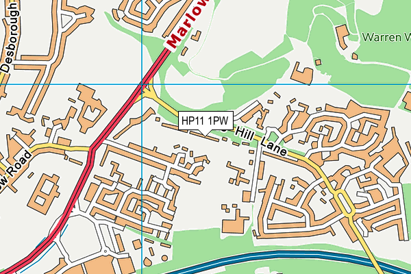 HP11 1PW map - OS VectorMap District (Ordnance Survey) HP11 1PW map - OS VectorMap District (Ordnance Survey)