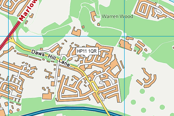 HP11 1QR map - OS VectorMap District (Ordnance Survey) HP11 1QR map - OS VectorMap District (Ordnance Survey)