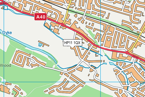 HP11 1QX map - OS VectorMap District (Ordnance Survey)