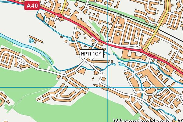 HP11 1QY map - OS VectorMap District (Ordnance Survey)