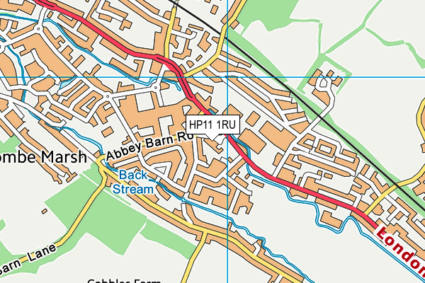 HP11 1RU map - OS VectorMap District (Ordnance Survey)