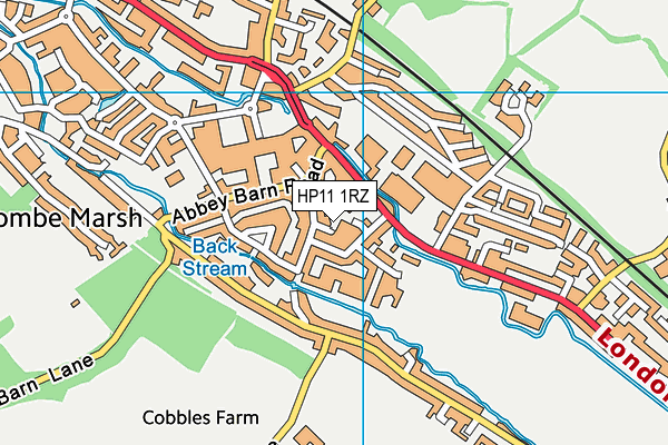 HP11 1RZ map - OS VectorMap District (Ordnance Survey)