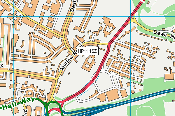 HP11 1SZ map - OS VectorMap District (Ordnance Survey)