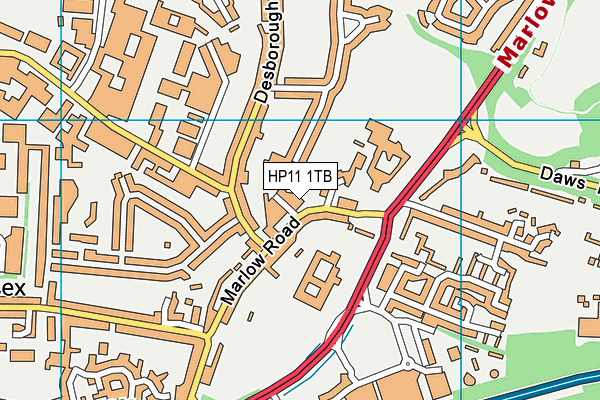 HP11 1TB map - OS VectorMap District (Ordnance Survey) HP11 1TB map - OS VectorMap District (Ordnance Survey)