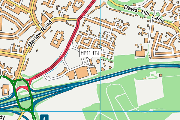 HP11 1TJ map - OS VectorMap District (Ordnance Survey)