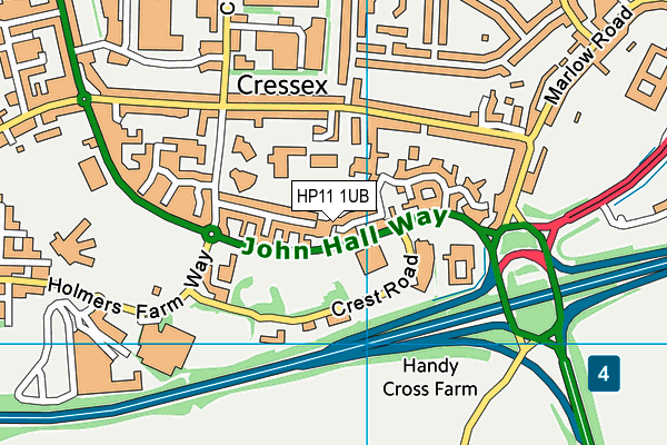HP11 1UB map - OS VectorMap District (Ordnance Survey) HP11 1UB map - OS VectorMap District (Ordnance Survey)