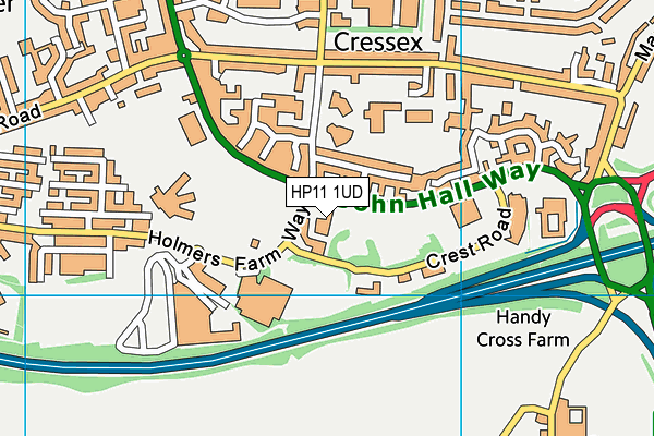 HP11 1UD map - OS VectorMap District (Ordnance Survey) HP11 1UD map - OS VectorMap District (Ordnance Survey)