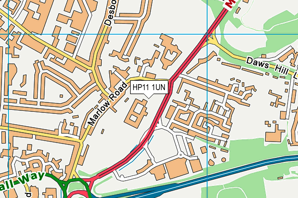 HP11 1UN map - OS VectorMap District (Ordnance Survey) HP11 1UN map - OS VectorMap District (Ordnance Survey)