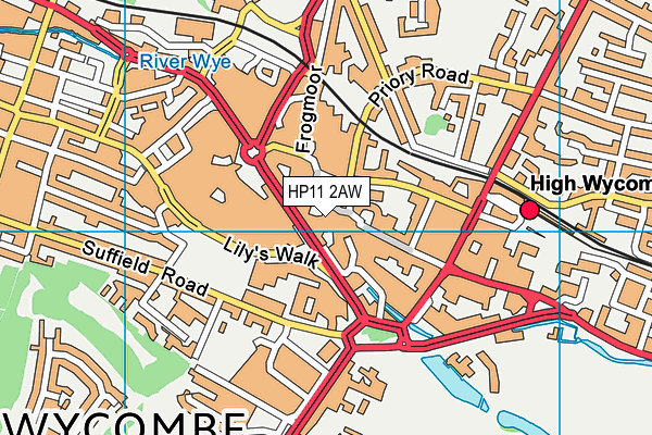 HP11 2AW map - OS VectorMap District (Ordnance Survey)