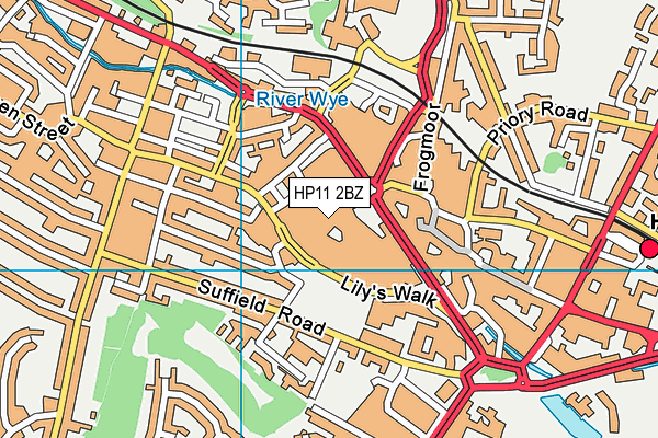 HP11 2BZ map - OS VectorMap District (Ordnance Survey)