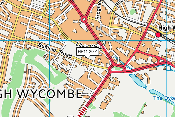 HP11 2GZ map - OS VectorMap District (Ordnance Survey) HP11 2GZ map - OS VectorMap District (Ordnance Survey)