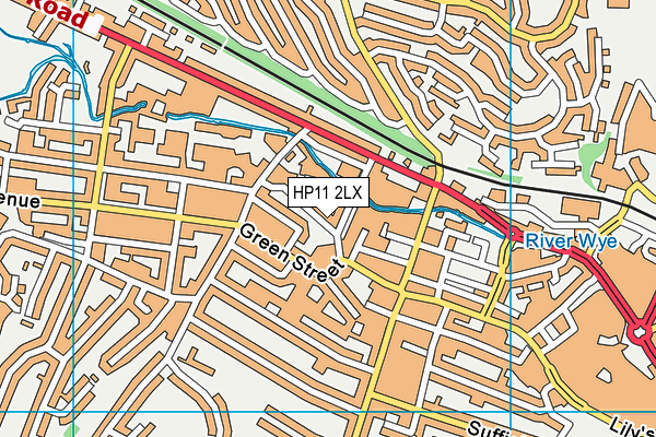 HP11 2LX map - OS VectorMap District (Ordnance Survey) HP11 2LX map - OS VectorMap District (Ordnance Survey)