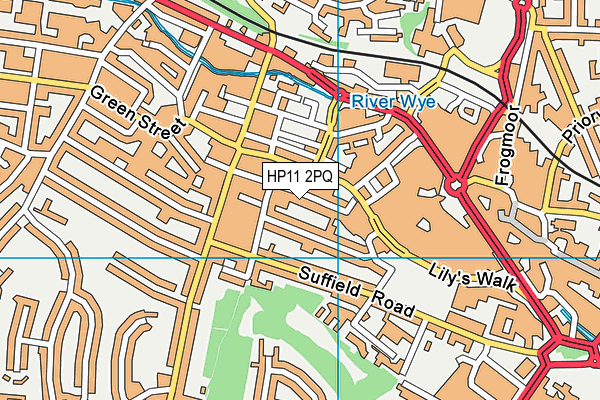 HP11 2PQ map - OS VectorMap District (Ordnance Survey) HP11 2PQ map - OS VectorMap District (Ordnance Survey)