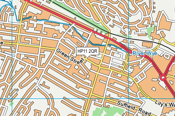 HP11 2QR map - OS VectorMap District (Ordnance Survey) HP11 2QR map - OS VectorMap District (Ordnance Survey)