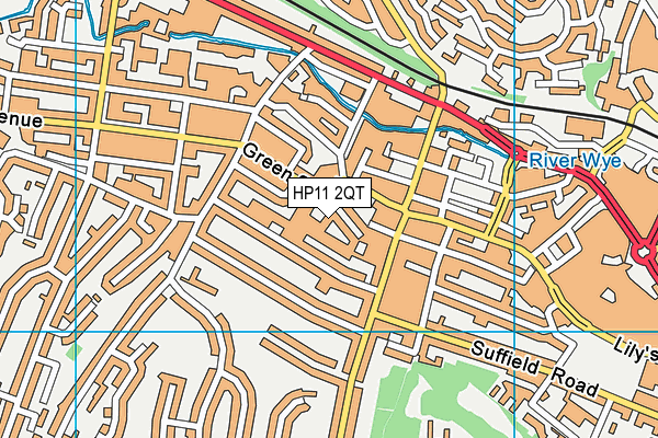 HP11 2QT map - OS VectorMap District (Ordnance Survey)