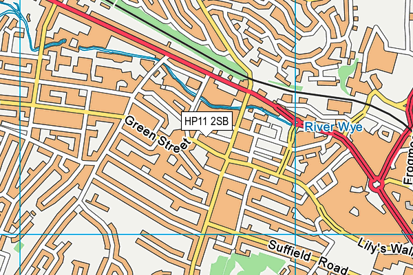 HP11 2SB map - OS VectorMap District (Ordnance Survey) HP11 2SB map - OS VectorMap District (Ordnance Survey)