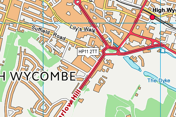 HP11 2TT map - OS VectorMap District (Ordnance Survey) HP11 2TT map - OS VectorMap District (Ordnance Survey)