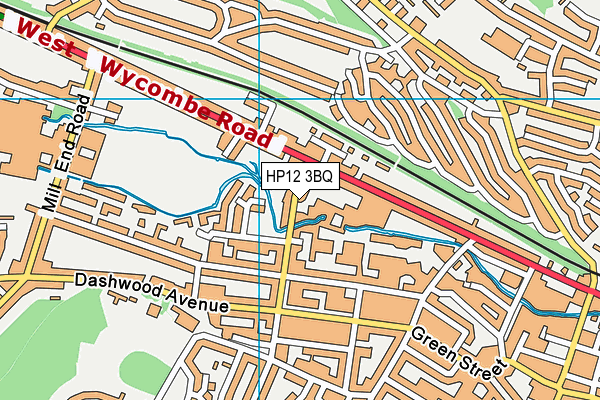 HP12 3BQ map - OS VectorMap District (Ordnance Survey) HP12 3BQ map - OS VectorMap District (Ordnance Survey)