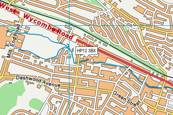 HP12 3BX map - OS VectorMap District (Ordnance Survey) HP12 3BX map - OS VectorMap District (Ordnance Survey)