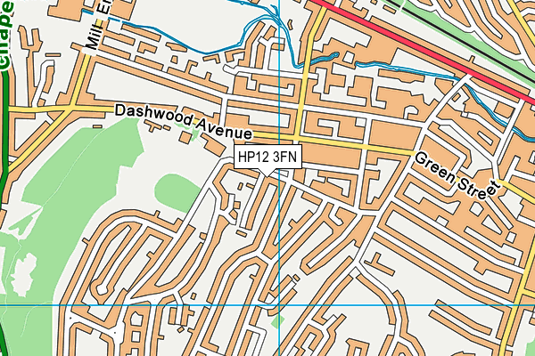 HP12 3FN map - OS VectorMap District (Ordnance Survey)