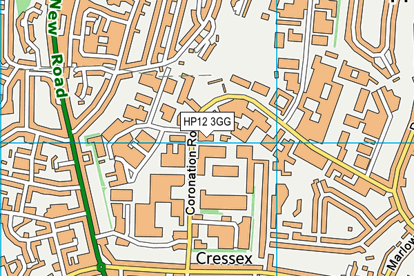 HP12 3GG map - OS VectorMap District (Ordnance Survey)