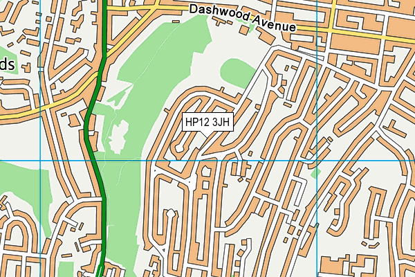 HP12 3JH map - OS VectorMap District (Ordnance Survey) HP12 3JH map - OS VectorMap District (Ordnance Survey)