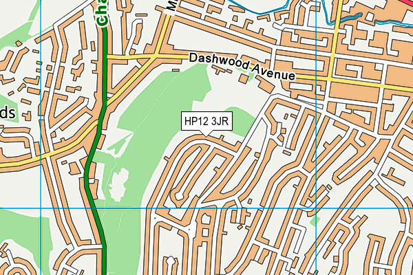 HP12 3JR map - OS VectorMap District (Ordnance Survey) HP12 3JR map - OS VectorMap District (Ordnance Survey)