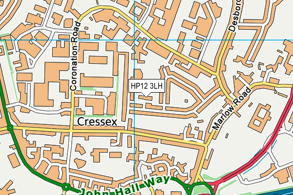 HP12 3LH map - OS VectorMap District (Ordnance Survey) HP12 3LH map - OS VectorMap District (Ordnance Survey)