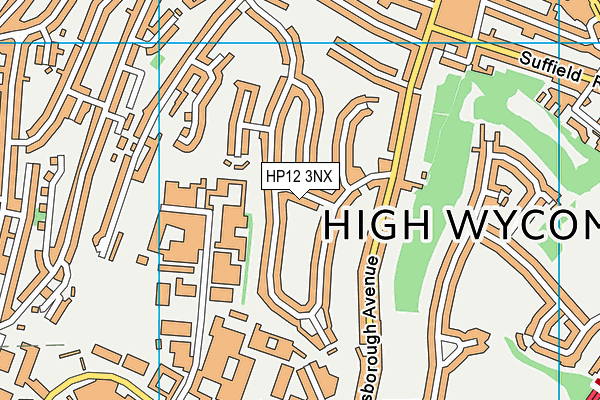 HP12 3NX map - OS VectorMap District (Ordnance Survey) HP12 3NX map - OS VectorMap District (Ordnance Survey)